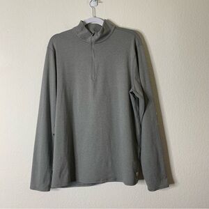 Vuori Mens gray heather Ponto Half Zip Mock Neck XL
